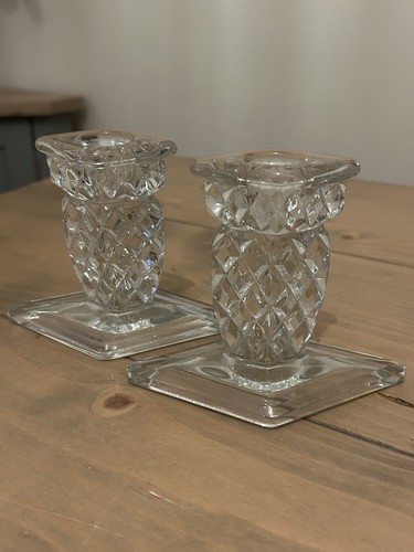 Pair vintage heavy cut - of,