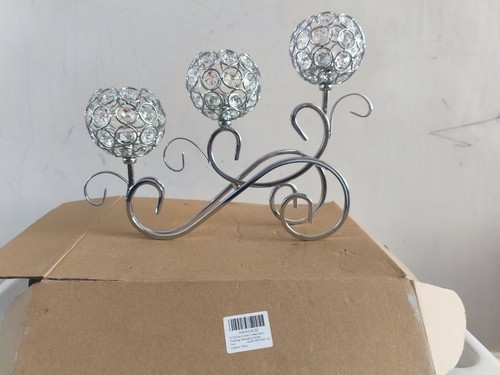 Candle holder with crystal - candle,