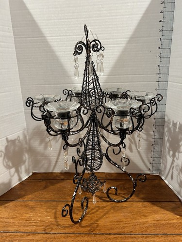 Vtg metal candelabra - metal, 6