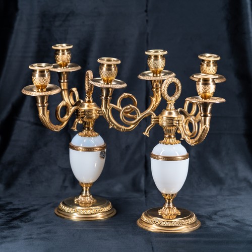Pair antique french opaline - pair,