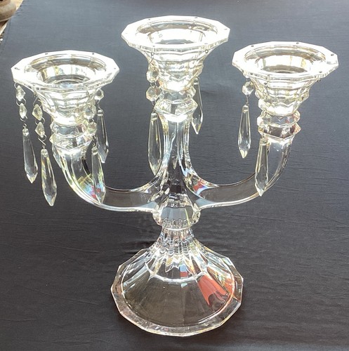 Cut glass crystal candelabra - glass,