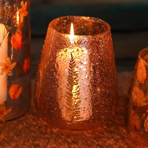 Natural floral glass large - natural,