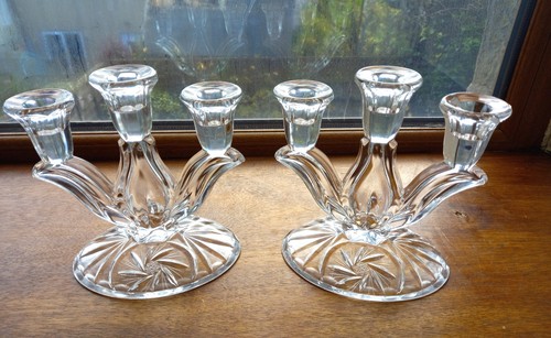 Candelabra pair clear - pair,