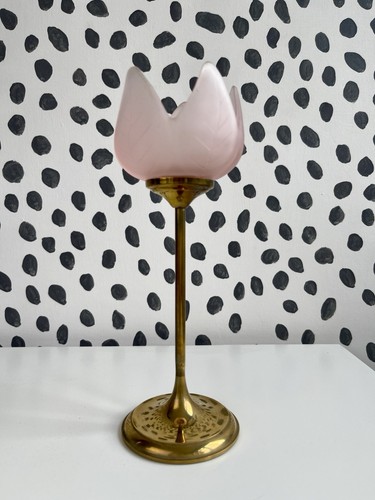 Vintage brass pink - pink, frosted