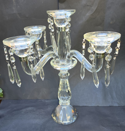 Vintage crystal candelabra - vintage, 3