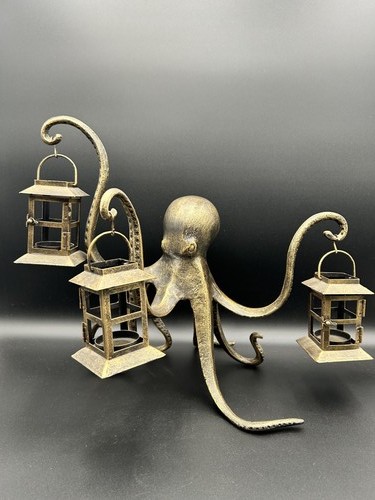 Vintage style bronze octopus - vintage,