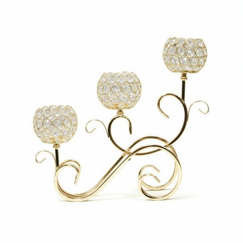 Candle holder with crystal - candle,